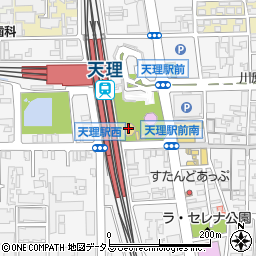 天理駅前広場コフフン周辺の地図