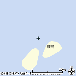 銭島周辺の地図