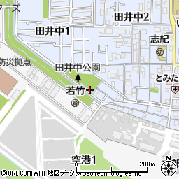 田井中公園トイレ周辺の地図