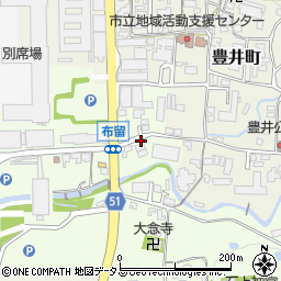 奈良県天理市布留町98-3周辺の地図