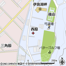 愛知県田原市小塩津町（西原）周辺の地図