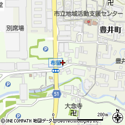 奈良県天理市布留町92-1周辺の地図