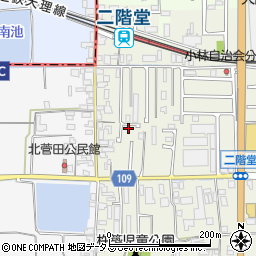 奈良県天理市二階堂上ノ庄町10周辺の地図