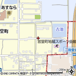 奈良県大和郡山市宮堂町周辺の地図