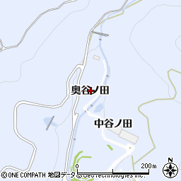 愛知県田原市和地町奥谷ノ田周辺の地図