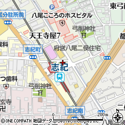 八尾シティネット株式会社　志紀駅前自転車駐車場周辺の地図