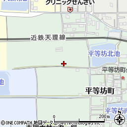 奈良県天理市平等坊町周辺の地図