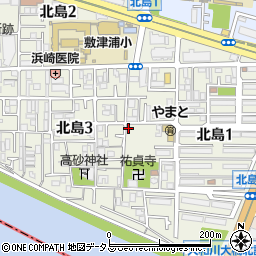 北島山野米穀店周辺の地図