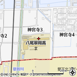 大阪府立八尾翠翔高等学校周辺の地図