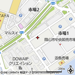 岡山市場ネット 御食事処周辺の地図