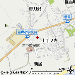 愛知県田原市若見町新居周辺の地図