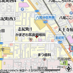 大阪府八尾市志紀町周辺の地図