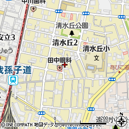 大阪府大阪市住吉区清水丘周辺の地図