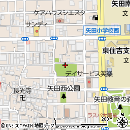 矢田冨田町墓地周辺の地図
