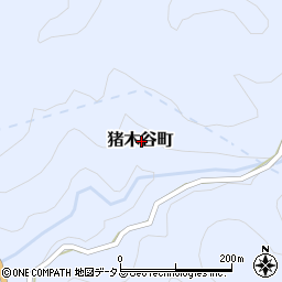 島根県益田市猪木谷町周辺の地図