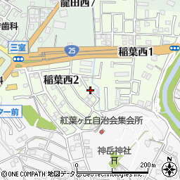 奈良県斑鳩町（生駒郡）稲葉西周辺の地図