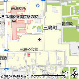 奈良県天理市三島町周辺の地図
