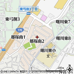 都塚南公園トイレ周辺の地図