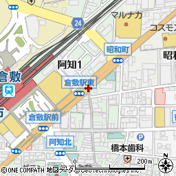 倉敷駅東周辺の地図