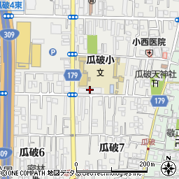 大阪市立瓜破幼稚園周辺の地図
