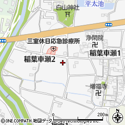 奈良県生駒郡斑鳩町稲葉車瀬周辺の地図
