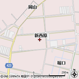 愛知県田原市堀切町新西原周辺の地図