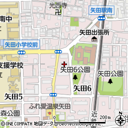 大阪市営矢田北住宅周辺の地図