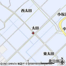 愛知県田原市和地町太田周辺の地図