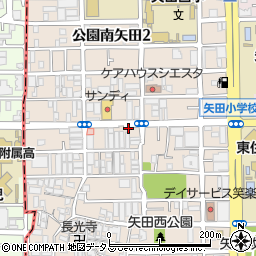 大阪府大阪市東住吉区公園南矢田周辺の地図
