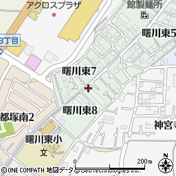 大阪府八尾市曙川東8丁目75周辺の地図