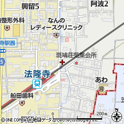 奈良県生駒郡斑鳩町阿波2丁目14-31周辺の地図