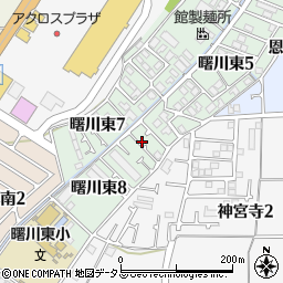大阪府八尾市曙川東8丁目周辺の地図
