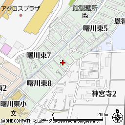 大阪府八尾市曙川東8丁目43周辺の地図