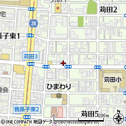 大阪府大阪市住吉区苅田3丁目周辺の地図