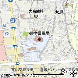 岡山県備中県民局周辺の地図