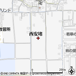 奈良県生駒郡安堵町西安堵周辺の地図