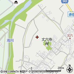 三重県名張市赤目町丈六周辺の地図