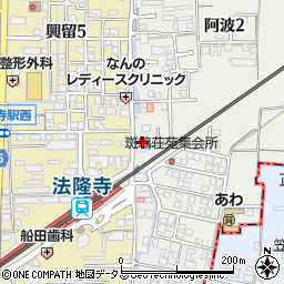 奈良県生駒郡斑鳩町阿波2丁目14-34周辺の地図
