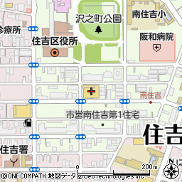 ツルハドラッグ大阪南住吉店周辺の地図