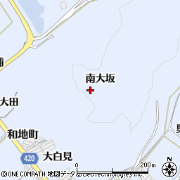 愛知県田原市和地町南大坂周辺の地図