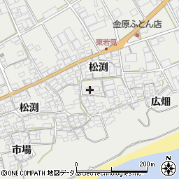 愛知県田原市若見町松渕周辺の地図