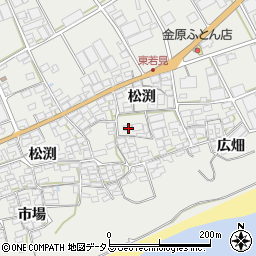 愛知県田原市若見町（松渕）周辺の地図