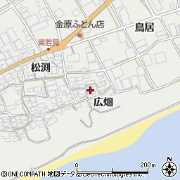愛知県田原市若見町広畑周辺の地図