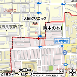 キリン堂薬局　八尾長原店周辺の地図