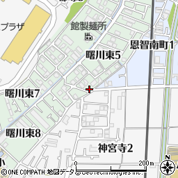 大阪府八尾市曙川東5丁目79周辺の地図