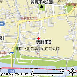 奈良県生駒郡三郷町勢野東5丁目周辺の地図