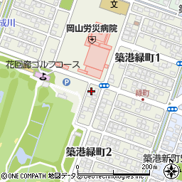 岡山ジム周辺の地図