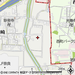 奈良県生駒郡安堵町岡崎周辺の地図