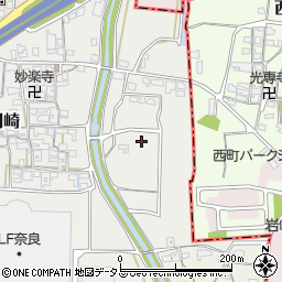 奈良県安堵町（生駒郡）岡崎周辺の地図