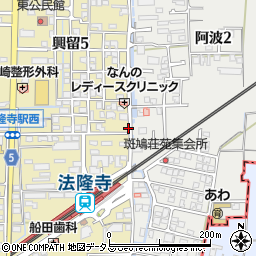 リパーク法隆寺駅前第５駐車場周辺の地図